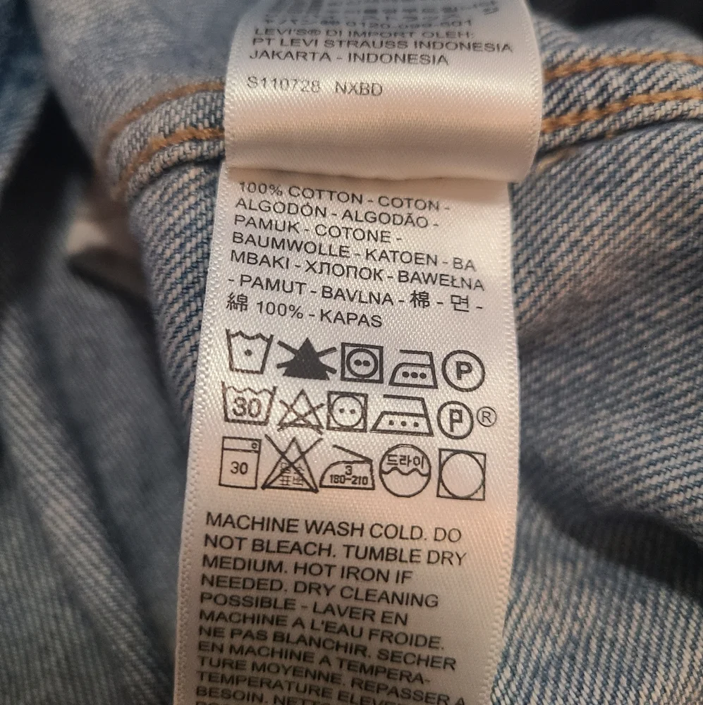 Levi's Denim Western Dress Medium Wash - Picture 10 of 12